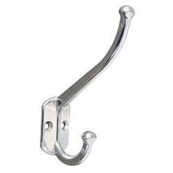 PERCHA ALUM. DOBLE VERT. PLATA