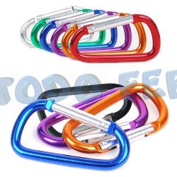 MOSQUETON ALUMINIO COLORES  6CM (12U)