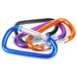 MOSQUETON ALUMINIO COLORES  8CM (12U)