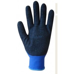 GUANTE G-SOL LATEX CORRUG. AZU-NEG T.10 (12 PARES)