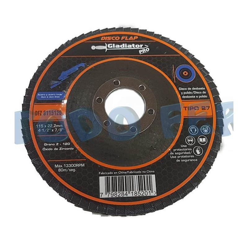 DISCO FLAP GLADIATOR ZIRCONIO 115 GR. 120