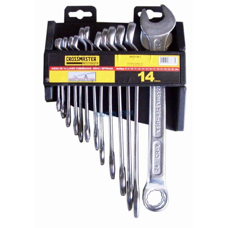 LLAVE COMBINADA CROSS SETX14PZ(MM) (PLAST)
