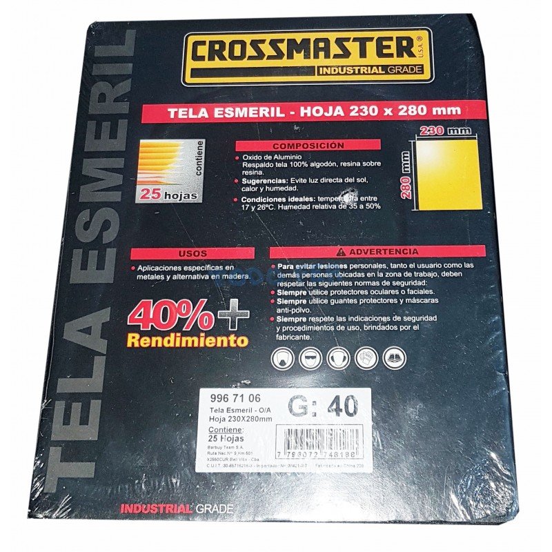 TELA ESMERIL  CROSS   60 (25H)