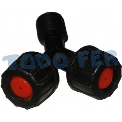 PULV.CODO C/PICO DOBLE P/LANZA