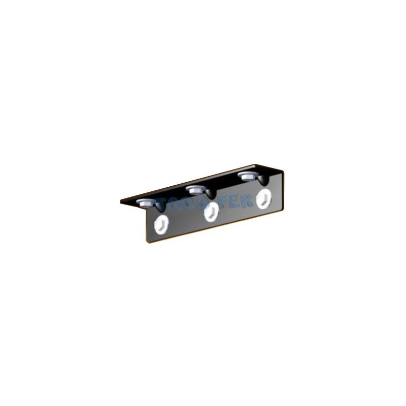 CONECTOR ANGULO 140X30X30 NEG.(12U)