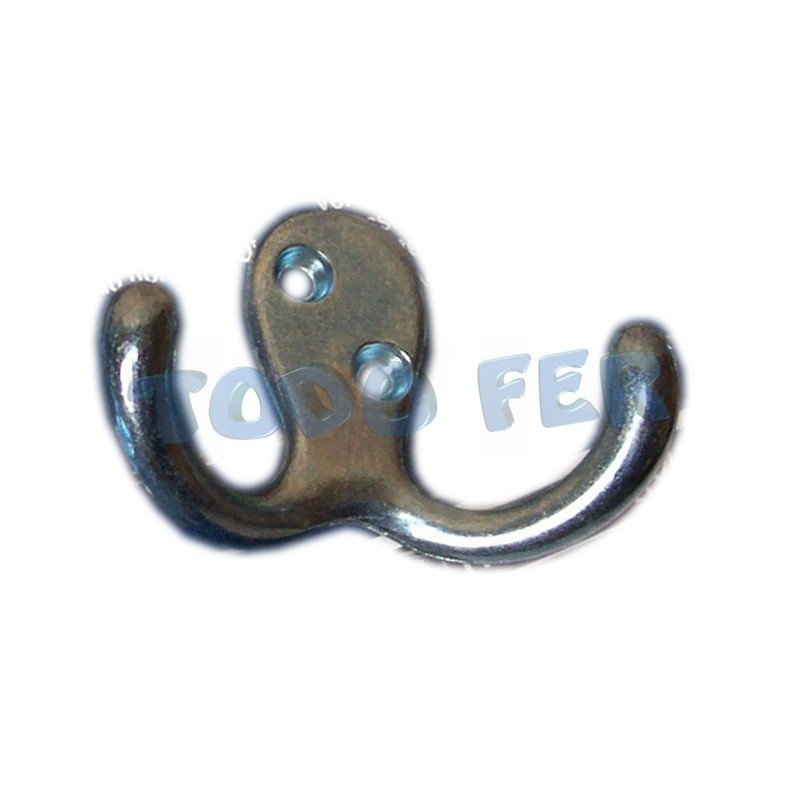 PERCHA PLATA DOBLE HORIZONTAL(ZAMAC