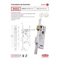 CERRADURA  KALLAY 3002 (206)