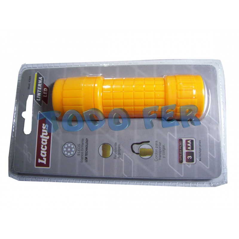 LINTERNA LACATUS  9 LEDS 3AAA (M4369)