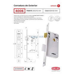 CERRADURA  KALLAY 4006 (208)