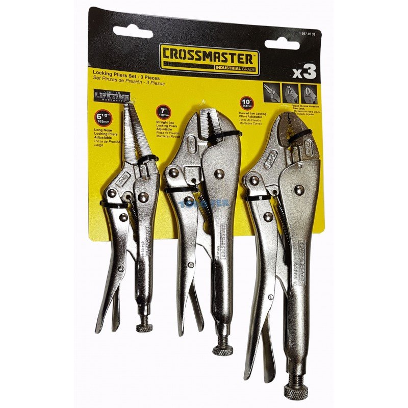 PINZA PRESION CROSS SET X 3 (REC 7 - CUR 10 - LAR 6)