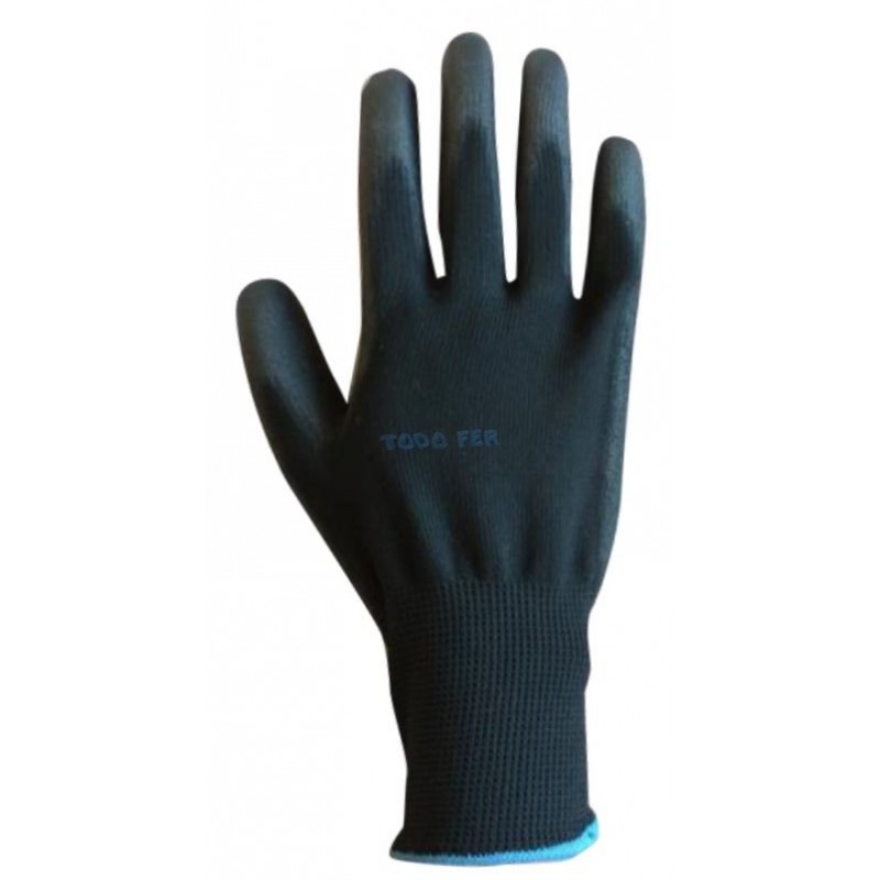 GUANTE G-SOL POLIURET. LISO NEGRO T.10 (12 PARES)