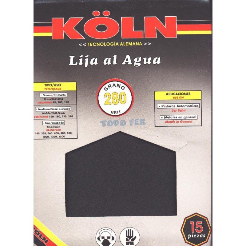 LIJA AL AGUA  KOLN  GRANO  280