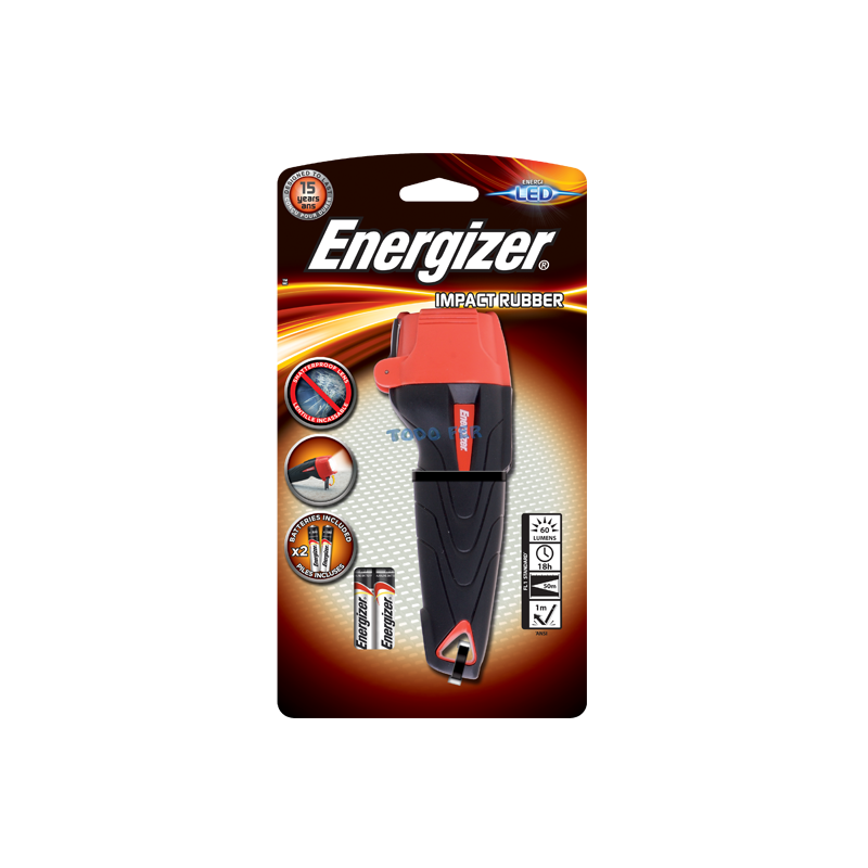LINTERNA ENERGIZER LED GOMA S/2AA 60LU 30HS 65MTS