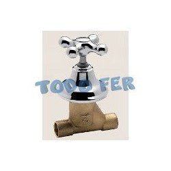 LLAVE PASO PLOMO 3/4 C/CAMPANA