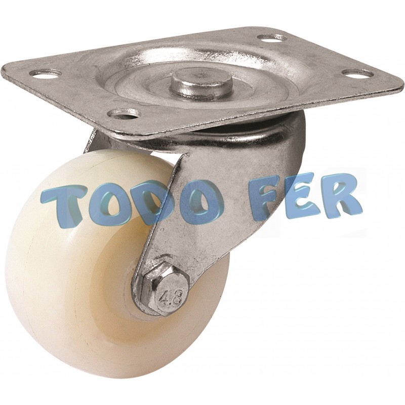 RUEDA BASE GIRATORIA  NYLON-PP  63MM
