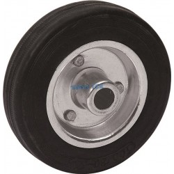 RUEDA GOMA Y CHAPA 100MM C/RODILLOS