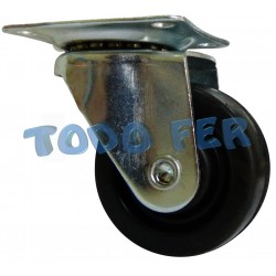 RUEDA P/MUEBLES BASE GIRAT NEGRA 40MM