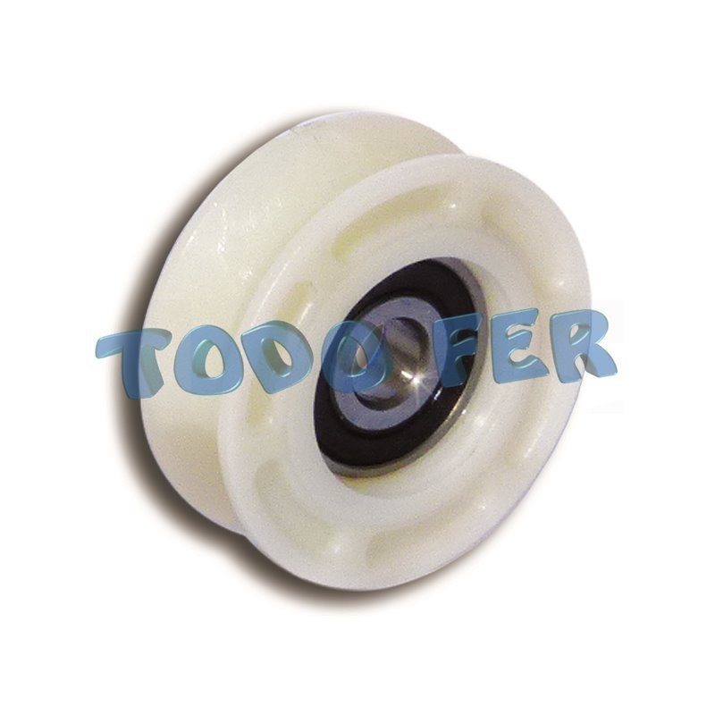 RUEDA PORTON NYLON V 60 MM - 1 RULEMAN