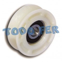 RUEDA PORTON NYLON V 90 MM - 1 RULEMAN