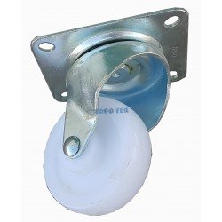 RUEDA PP BLANCA BASE GIRAT 100MM C/F