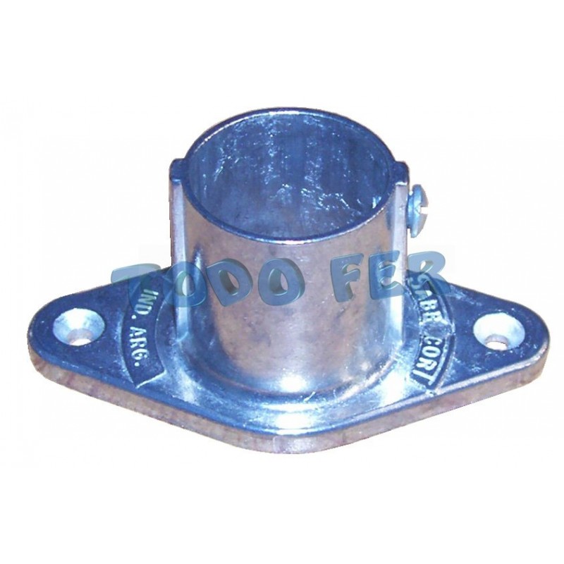 SOPORTE ALUM.CAÑO CURVO PULIDO