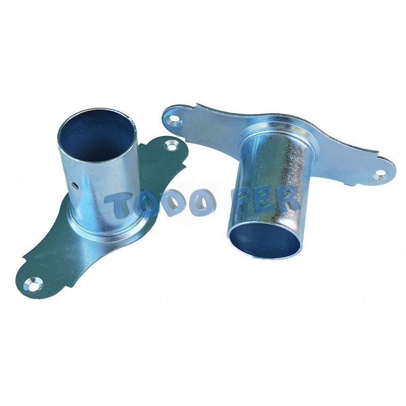 SOPORTE ZINC. CAÑO CURVO