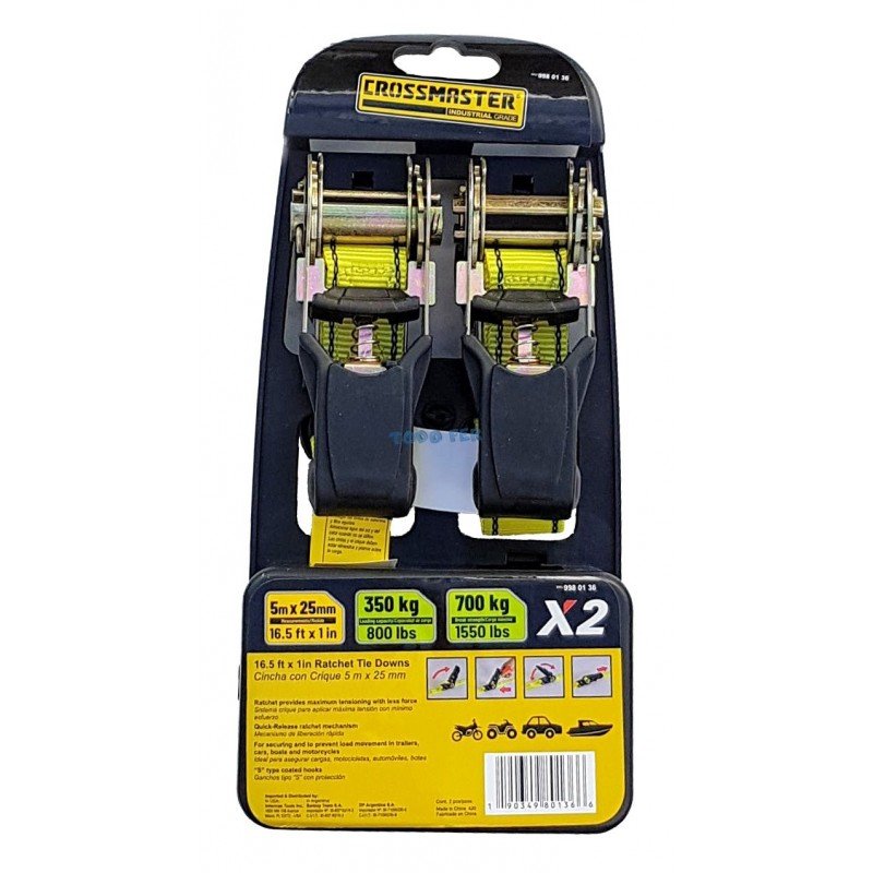 CINCHA AMARRE CRIQUE 5MT X 25MM 700KG 2PZ