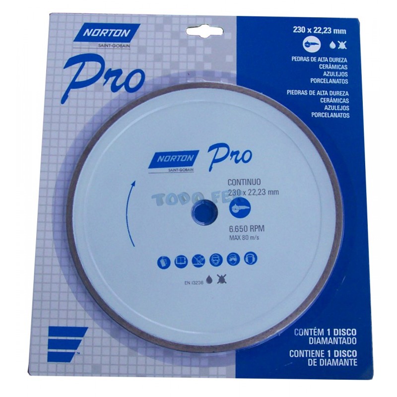 DISCO DIAM. NORTON  PRO CONT.230