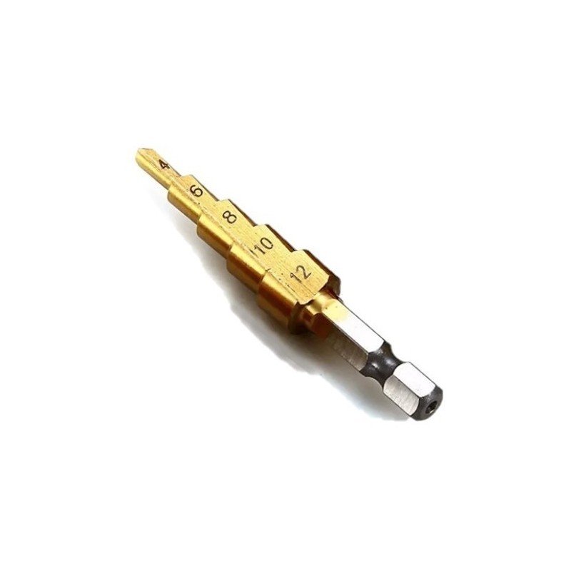 MECHA CONICA ESCALONADA 4MM A 12MM