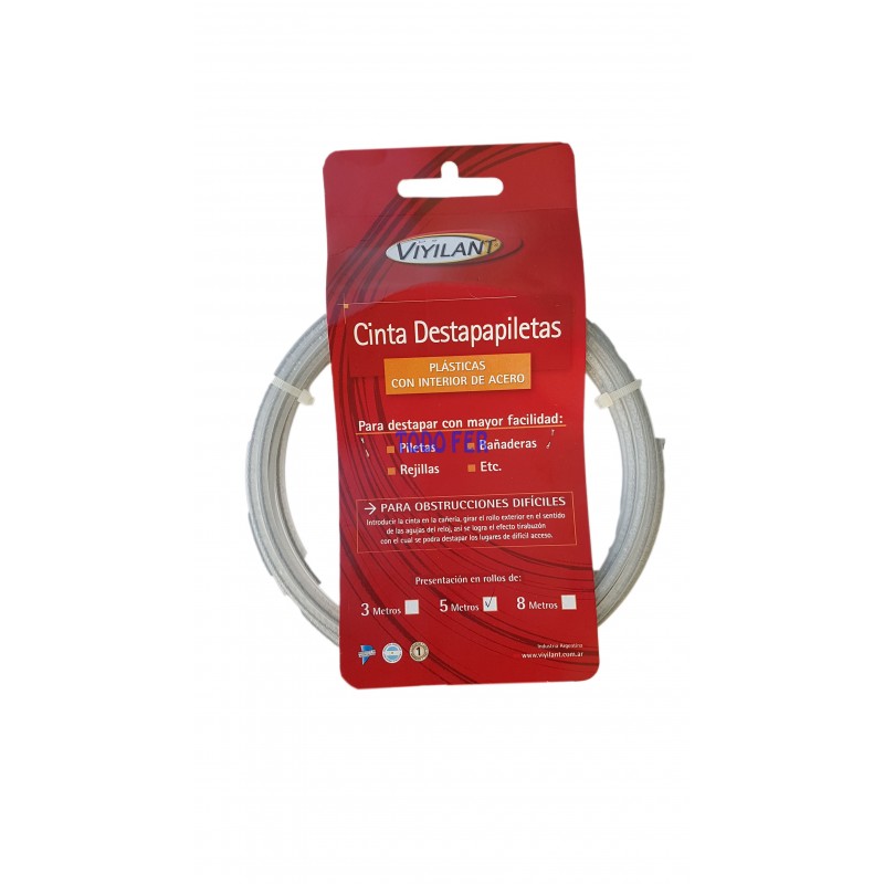 DESTAPA PILETA INT.ACERO 5MM X  5MTS