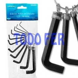 LLAVE ALLEN SAE LLAVERO X 10PZS