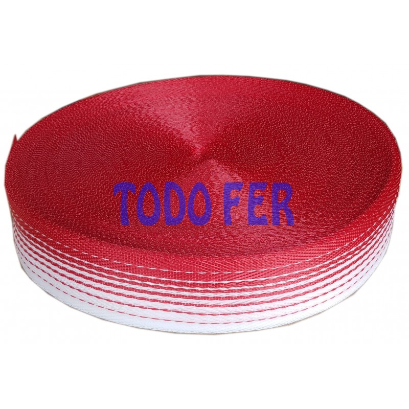 CINTA RAYADA  P/SILLON.ROJO