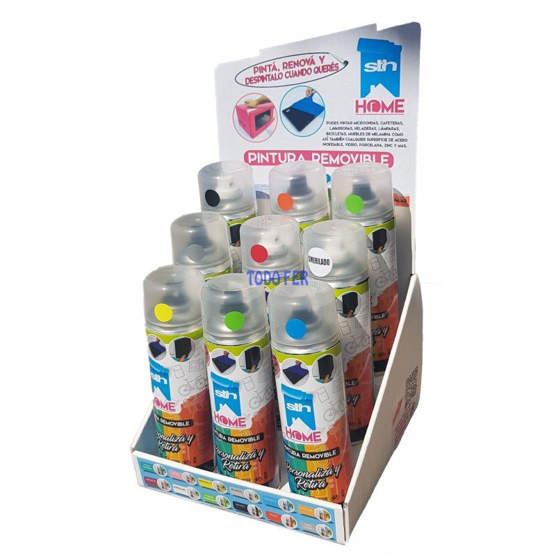 EXHIBIDOR STH HOME PINTURAS AEROSOL 12 LATAS