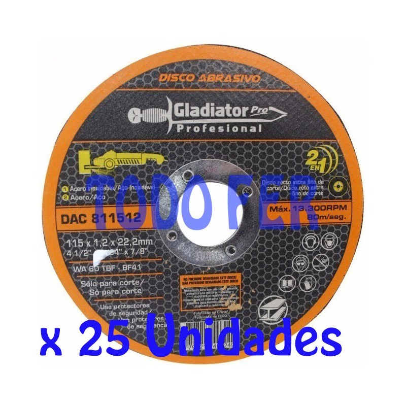 DISCO OXI.ALUM. GLADIATOR PLANO 115X1,2 (25U)