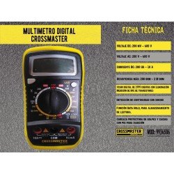 TESTER MULTIMETRO DIGITAL CROSS 200-600V