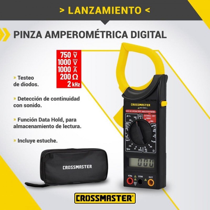 PINZA AMPEROMETRICA DIGITAL 750V