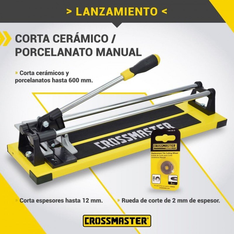 CORTACERAMICO BANCO CROSS 600MM - 12MM