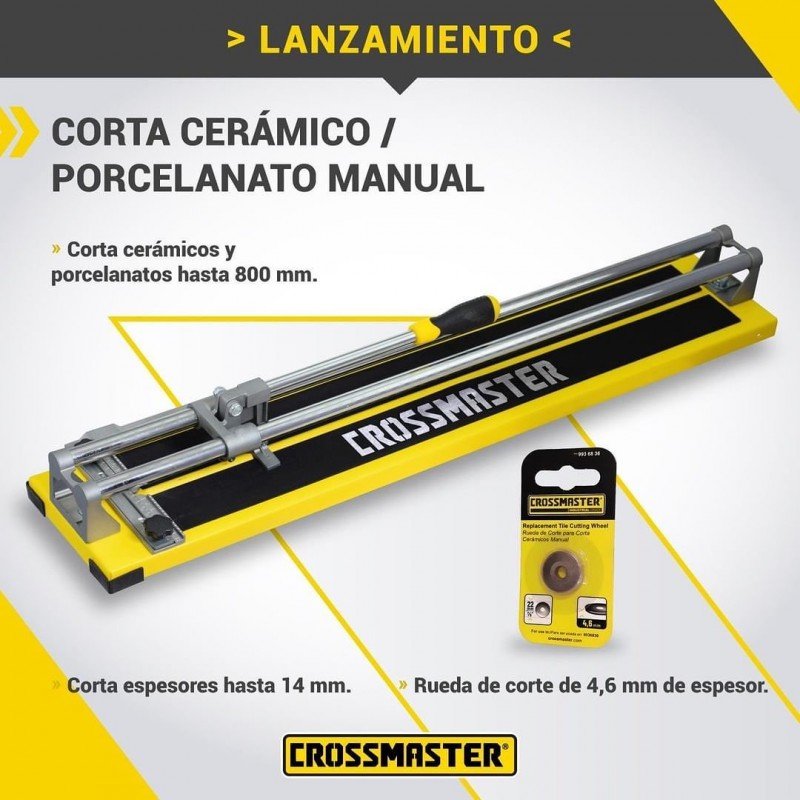CORTACERAMICO BANCO CROSS 800MM - 14MM