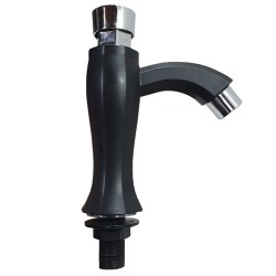 CANILLA LAVATORIO ABS PRESS NEGRO