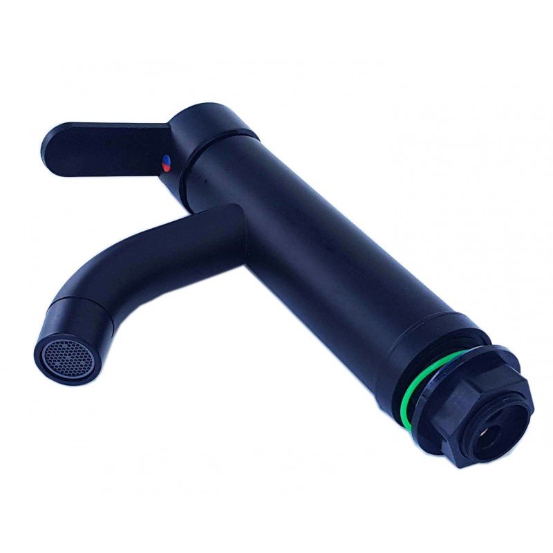 MONOCOMANDO LAVATORIO ABS CURVO NEGRO