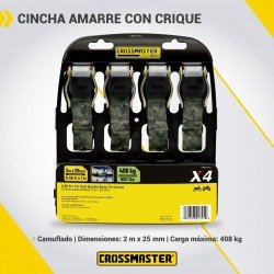 CINCHA AMARRE CRIQUE 5MT  700KG 4PZ CAMUFLADO