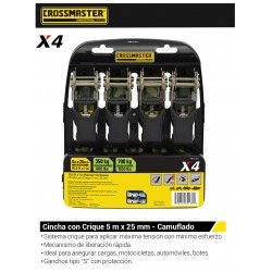 CINCHA AMARRE CRIQUE 5MT  700KG 4PZ NEGRO