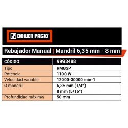 ROUTER P/MADERA DOWEN 1100W ENC.1/4