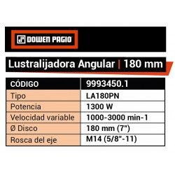 LUSTRALIJADORA DOWEN 180MM 1300W