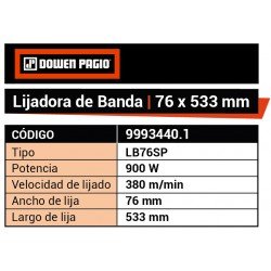 LIJADORA BANDA DOWEN 76X533 900W