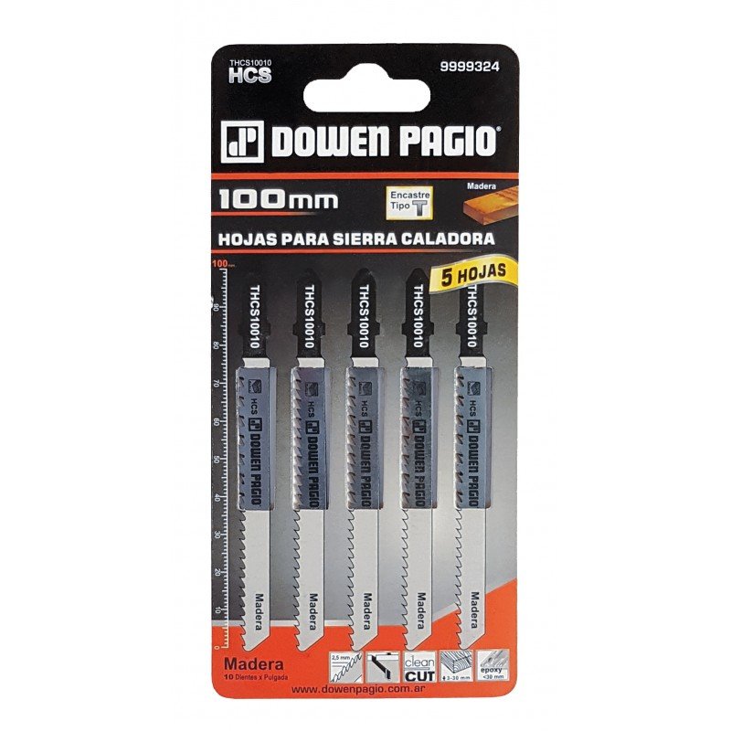 HOJA SIERRA CALAD. DP MADERA T 10D X 100MM 5U