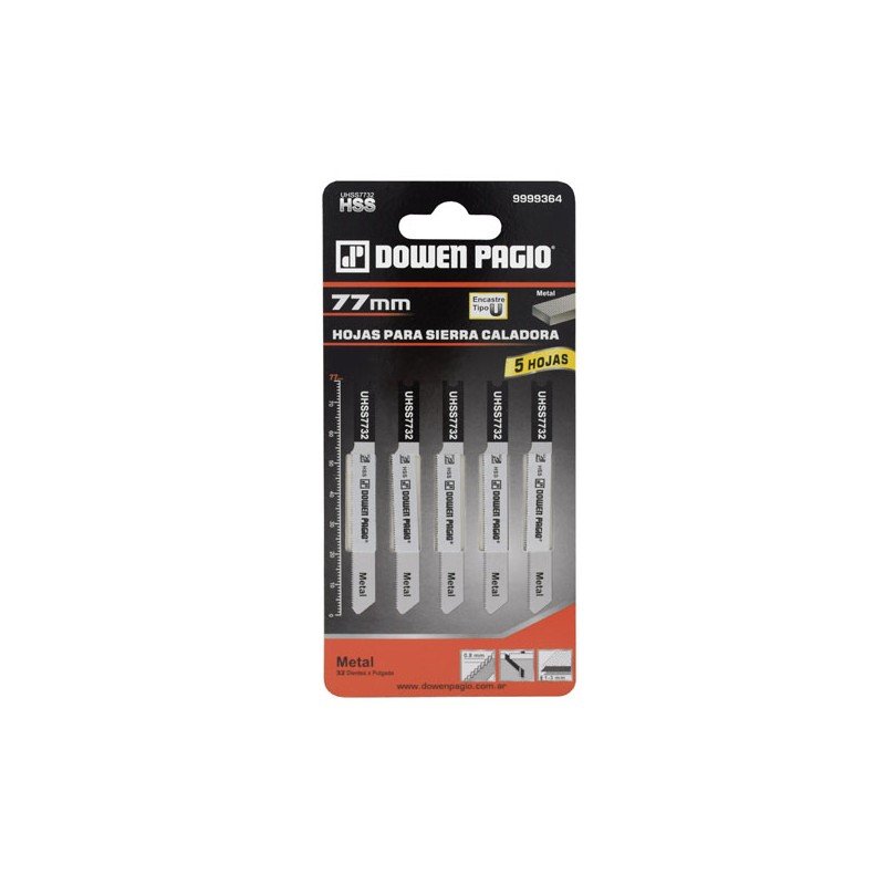 HOJA SIERRA CALAD. DP METAL U 32D X  77MM 5U