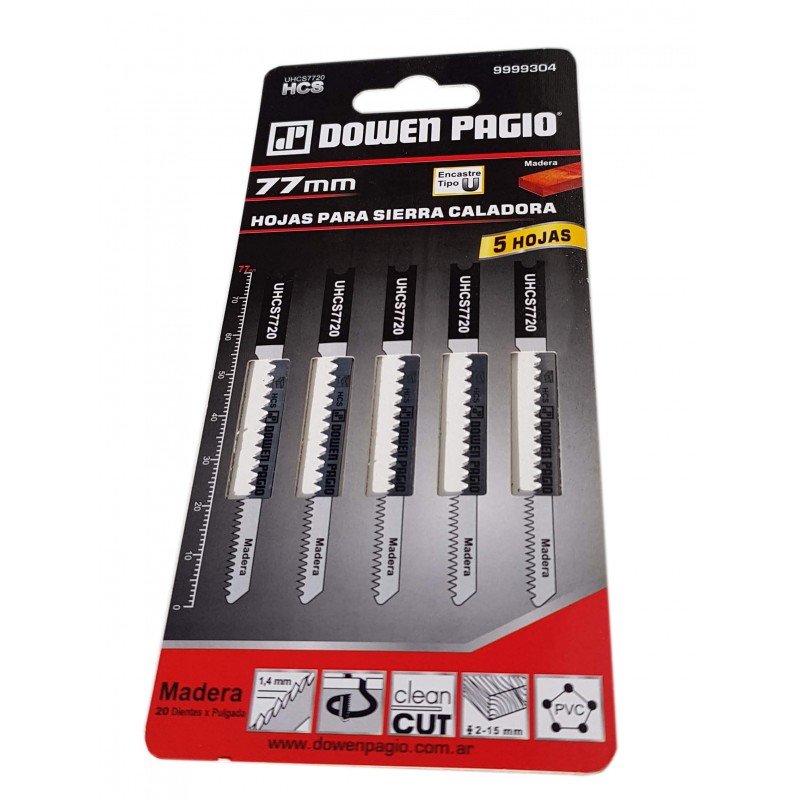 HOJA SIERRA CALAD. DP MADERA U  7D X  77MM 5U