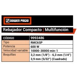 ROUTER P/MADERA DOWEN  600W COMPACTO
