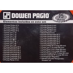 SET ACCESORIOS ATORNILLADOR DOWEN  75 PZS